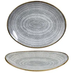 Купить тарелка глубокая овальная 31,7х25,5см, цвет stone grey, studio prints spsgop121 – цена от завода, доставка до двери | RuOborudovanie.ru