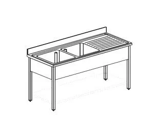Ванна моечная Apach Chef Line L2S206-54Rwsh – купить по цене завода