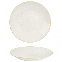 Купить тарелка глубокая 25,5см h3,5см, без борта, stonecast, цвет barley white swhspd251 – цена от завода, доставка до двери | RuOborudovanie.ru