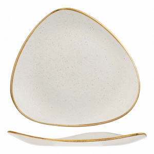 Тарелка мелкая треугольная 26,5СМ, без борта, Stonecast, цвет Barley White Swhstr101