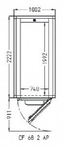 Камера расстоечная Pavailler Cf 68 2 Ap 60X80 1дверь/2тележки