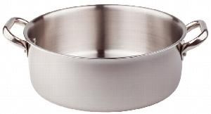 Кастрюля низкая нержавеющая сталь без крышки 20Х13СМ 4л Pentole Agnelli 3104E20