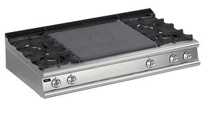 Плита газовая Apach Chef Line Lrstg169R4 со сплошной поверхностью 900 серии 