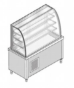 Прилавок-витрина Emainox холодильная с охл. Ванной на нейтральном шкафу Emainox 8Vtr3Rvvа11 8045360