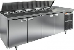 Купить стол для салатов hicold sl1-1111sn (+2/+10) 4двери, бок.агрегат – цена от завода, доставка до двери | RuOborudovanie.ru
