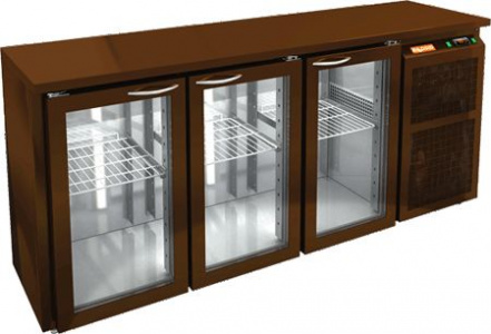 Стол с охлаждающим шкафом со стеклом Двер.Hicold Bng 111 Br2 Ht Bar
