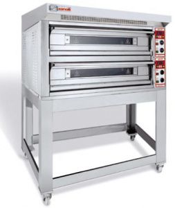 Печь для пиццы Zanolli CIT6+6F/MC(2CT3E05) электрическая 2-камерная с подом 70х105см