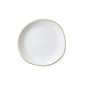Тарелка мелкая "ВОЛНА" 18,6СМ, без борта, Stonecast, цвет Barley White Swhsog71