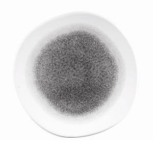 Тарелка мелкая "ВОЛНА" 26,4СМ, без борта, цвет Raku Quartz Black, Studio Prints Rkbqog101