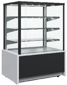 Витрина кондитерская Полюс Kc70 Vh 0,9-1 Light 9006-9005 (ВХСв-0,9Д Carboma Cube для шок.)