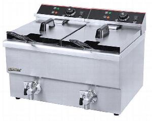 Фритюрница Airhot EF8T+8T с краном на 16л, 6.5кВт, настольн. электр.