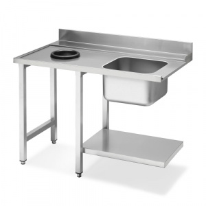 Стол для ПММ Smeg WT5120 для купольных ПММ с мойкой и отверстием для слива, соединение слева