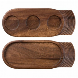 Купить блюдо сервировочное 35,5х14см, двухстороннее, дерево, igneous wood zcawigt21 – цена от завода, доставка до двери | RuOborudovanie.ru