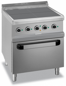 Плита электрическая c 4 конфорками Mbm MG7E4FP77 с духовым шкафом, напольная