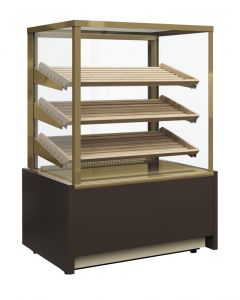 Витрина хлебная Kc70 N 0,6-2 Bread 9006-9005 (хлебная 0,6 Carboma Cube техно) 1802363P без стекла