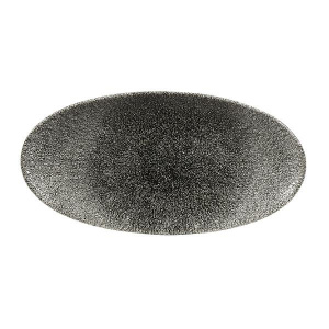 Блюдо овальное Chefs 29,9Х15СМ, без борта, цвет Raku Quartz Black, Studio Prints Rkbqov301