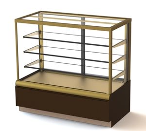 Витрина кондитерская Полюс KC70 Vm 0,9-1 0102-0109 (ВХСв-0,9Д Carboma Cube) корич.-Золотой 1801933P