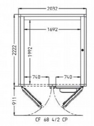 Камера расстоечная Pavailler Cf 68 4/2 Cp 60X80 2двери/4тележки