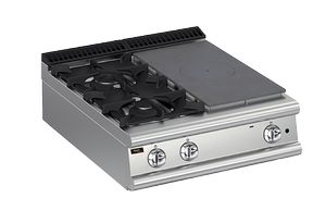 Плита газовая Apach Lrstg89R2Sx со сплошной поверхностью 900 серии