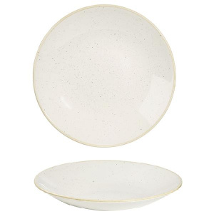 Тарелка глубокая 25,5СМ H3,5См, без борта, Stonecast, цвет Barley White Swhspd251