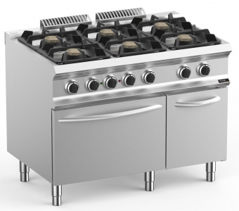 Плита газовая 6 конфорочная 700 серии Apach Chef Line Glrrg117Fep