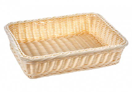 Корзинка пластиковая 360х270х90 мм бежевая [Beige 3009]