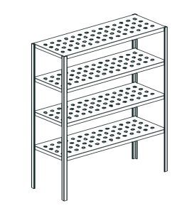 Стеллаж перфорированный Apach Chef Line Lstp18-125