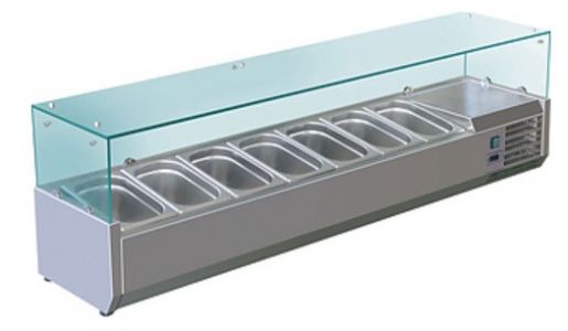 Витрина холодильная для ингредиентов 7хGN1/3 -150 мм Koreco VRX1600380(395II)