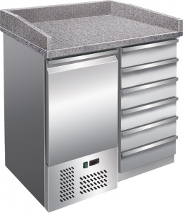 Стол для пиццы Koreco SPZ4001 (+2/+8) столеш.гранит 300л, 1дверь, 995х700х1020