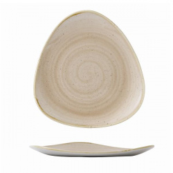 Купить тарелка мелкая треугольная 19,2см, без борта, stonecast, цвет nutmeg cream snmstr71 – цена от завода, доставка до двери | RuOborudovanie.ru