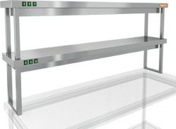 Купить полка тепловая hicold tp2-16/3 двухъярусная настольная (1600х300х800мм) – цена от завода, доставка до двери | RuOborudovanie.ru