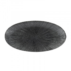Блюдо овальное Chefs 34,7Х17,3СМ, без борта, цвет Agano Black, Studio Prints Agblov351