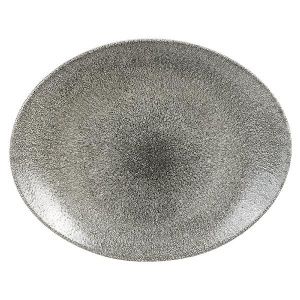 Блюдо овальное 31,7Х25,5СМ, без борта, цвет Raku Quartz Black, Studio Prints Rkbqop121