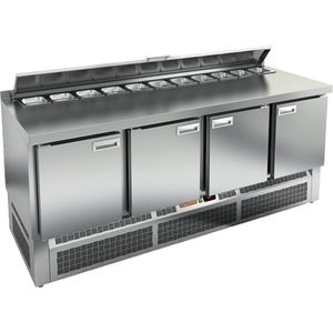 Стол для салатов Hicold Sle2-1111Gn с крышк. (+2/+10)