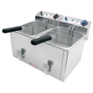 Фритюрница Beckers FR 8+8 на 16л, 6.6кВт, настольная, 400х520х350мм