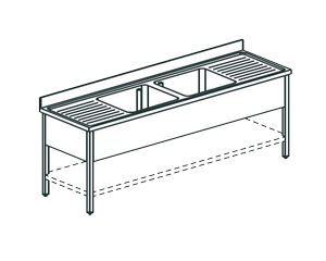 Ванна моечная Apach Chef Line L2S207-552W