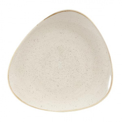 Купить тарелка мелкая треугольная 26,5см, без борта, stonecast, цвет nutmeg cream snmstr101 – цена от завода, доставка до двери | RuOborudovanie.ru