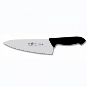 Нож поварской "ШЕФ" 20СМ с волнистой кромкой, черный Horeca Prime 28100.Hr60000.200