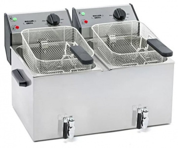 Фритюрница Roller Grill FD 80 DR (2х8л) электр. 7,2кВт с 2кранами для слива масла