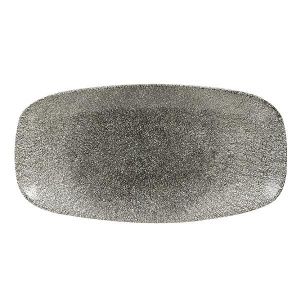Блюдо прямоугольное Chefs 35,5Х18,9СМ, без борта, цвет Raku Quartz Black, Studio Prints Rkbqxo141