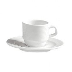 Купить чашка кофейная 75мл "moka" стэкбл (блюдце 12,5см) coral porvasal 0001300500000 – цена от завода, доставка до двери | RuOborudovanie.ru