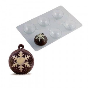 Форма для шок.конфет пластик 20SF004 d60мм h30мм, 6 ячеек, 40гр