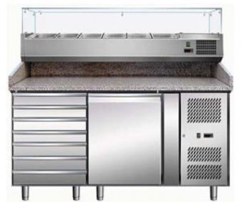 Стол для пиццы Koreco SPZ1610TN (+5/+10) гранит.столеш.1дв, 7ящ. – купить в Москве по цене завода