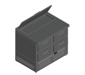 Стол для салатов Hicold Sle2-22Gn (1/6) с крышк. (+2/+10) – купить по цене завода