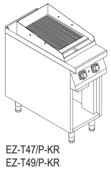 Поверхность жарочная Kogast EZ-T49/P-KR 58171 открытая электр. 900 серии – купить в Москве по цене завода