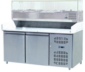 Стол для пиццы Koreco SPZ2600TN (+5/+10) столеш.гранит 360л, 2 двери,1510х800х1000 – купить в Москве по цене завода