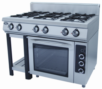 Плита газовая 6-ти горелочная Grill Master Ф6ПДГ/800(э) с электрической духовкой – купить в Москве по цене завода