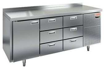 Стол охлаждаемый Hicold GN 133/TN (-2+10), 1 дверь, 6 ящиков, 1835х700х850 – купить по цене завода