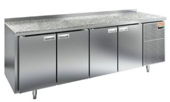 Стол охлаждаемый Hicold GN 1111/TN КАМЕНЬ (-2+10), 4 двери, 2280х700х850 – купить по цене завода