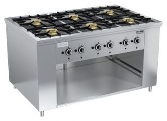 Плита газовая Вулкан-Heidebrenner Прг-Iiа-6 Maxi арт.8231 с двухстор. управлением ресторанная – купить в Москве по цене завода